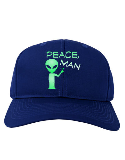 Peace Man Alien Adult Dark Baseball Cap Hat-Baseball Cap-TooLoud-Royal-Blue-One Size-Davson Sales