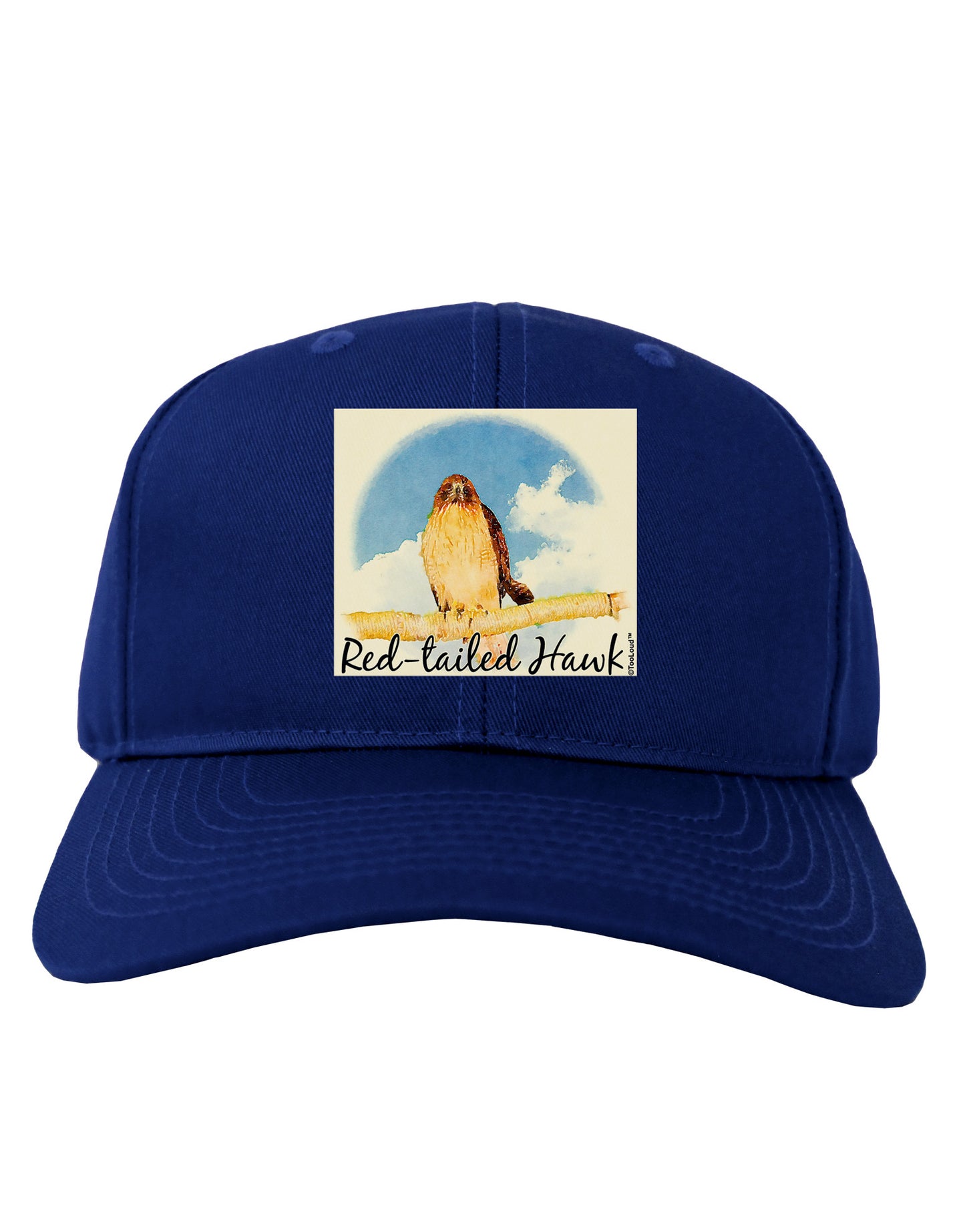 Red-tailed Hawk Text Adult Dark Baseball Cap Hat-Baseball Cap-TooLoud-Royal-Blue-One Size-Davson Sales