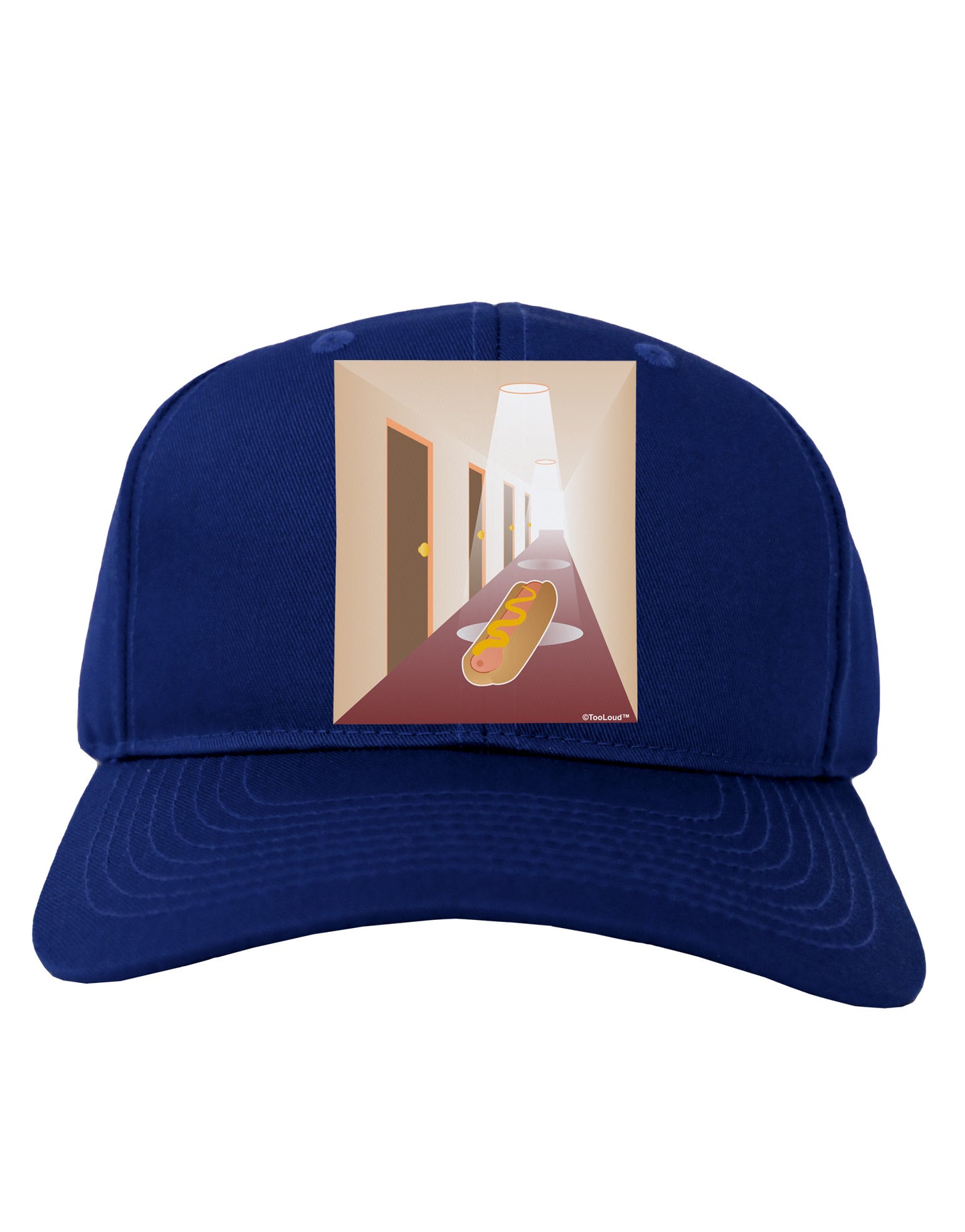 Hotdog in a Hallway Adult Dark Baseball Cap Hat-Baseball Cap-TooLoud-Royal-Blue-One Size-Davson Sales