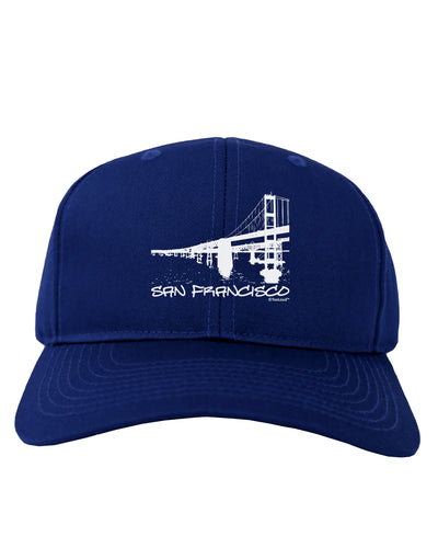 Bay Bridge Cutout Design - San Francisco Adult Dark Baseball Cap Hat by TooLoud-Baseball Cap-TooLoud-Royal-Blue-One Size-Davson Sales