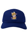 Kawaii Puppy Adult Dark Baseball Cap Hat-Baseball Cap-TooLoud-Royal-Blue-One Size-Davson Sales