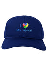 I Heart My Nephew - Autism Awareness Adult Dark Baseball Cap Hat by TooLoud-Baseball Cap-TooLoud-Royal-Blue-One Size-Davson Sales