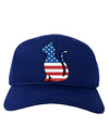 Patriotic Cat Design Adult Dark Baseball Cap Hat by TooLoud-Baseball Cap-TooLoud-Royal-Blue-One Size-Davson Sales