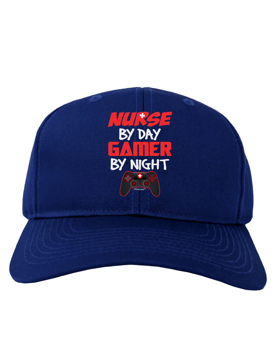 Nurse By Day Gamer By Night Adult Dark Baseball Cap Hat-Baseball Cap-TooLoud-Black-One Size-Davson Sales