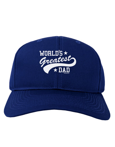 World's Greatest Dad - Sport Style Adult Dark Baseball Cap Hat by TooLoud-Baseball Cap-TooLoud-Royal-Blue-One Size-Davson Sales