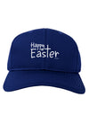 Happy Easter with Cross Adult Dark Baseball Cap Hat by TooLoud-Baseball Cap-TooLoud-Royal-Blue-One Size-Davson Sales