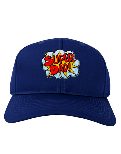 Super Dad - Superhero Comic Style Adult Dark Baseball Cap Hat