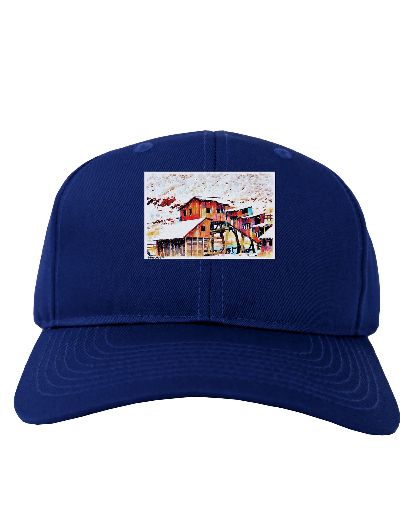 Mine Scene Colorado Watercolor Adult Dark Baseball Cap Hat-Baseball Cap-TooLoud-Royal-Blue-One Size-Davson Sales