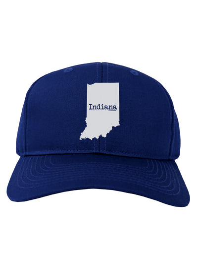 Indiana - United States Shape Adult Dark Baseball Cap Hat-Baseball Cap-TooLoud-Royal-Blue-One Size-Davson Sales