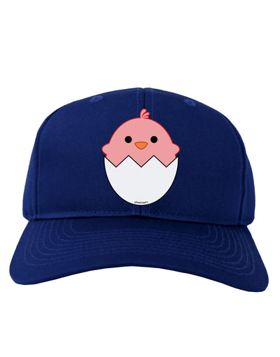 Cute Hatching Chick - Pink Adult Dark Baseball Cap Hat by TooLoud-Baseball Cap-TooLoud-Royal-Blue-One Size-Davson Sales