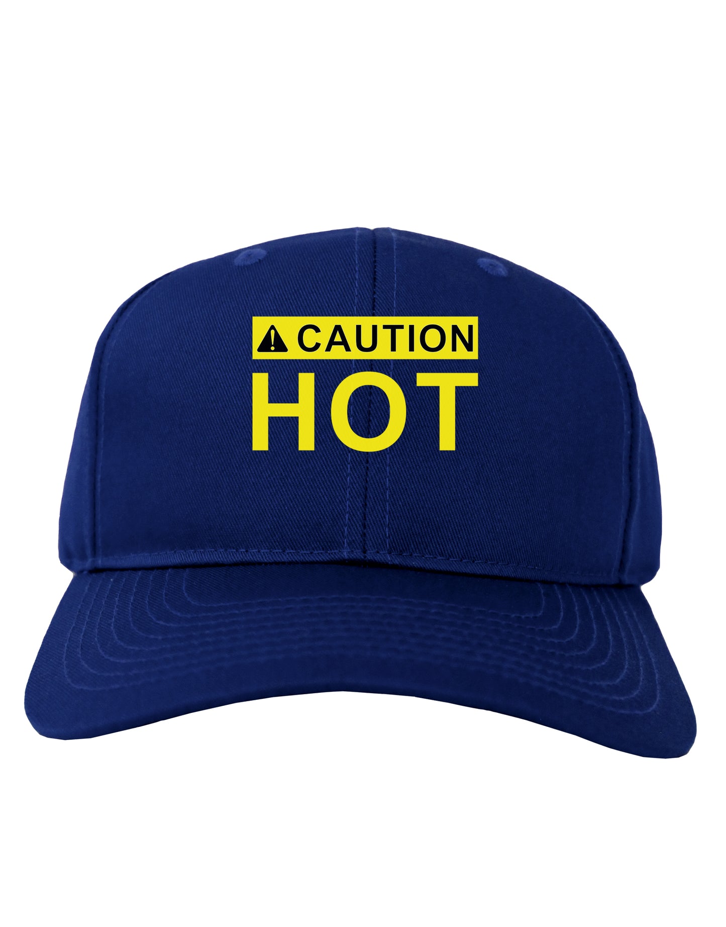 Caution Hot Warning Sign Adult Dark Baseball Cap Hat-Baseball Cap-TooLoud-Royal-Blue-One Size-Davson Sales