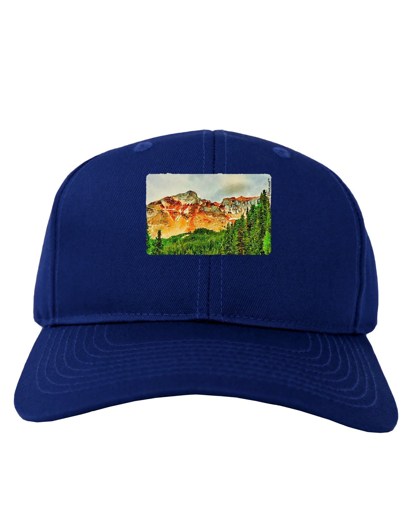 Colorado Forrest Watercolor Adult Dark Baseball Cap Hat-Baseball Cap-TooLoud-Royal-Blue-One Size-Davson Sales