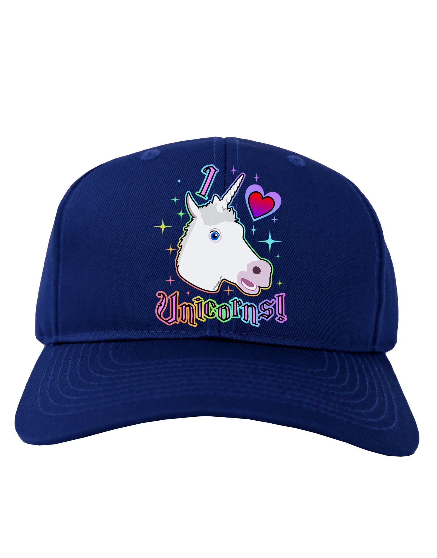 I love Unicorns Adult Dark Baseball Cap Hat-Baseball Cap-TooLoud-Royal-Blue-One Size-Davson Sales