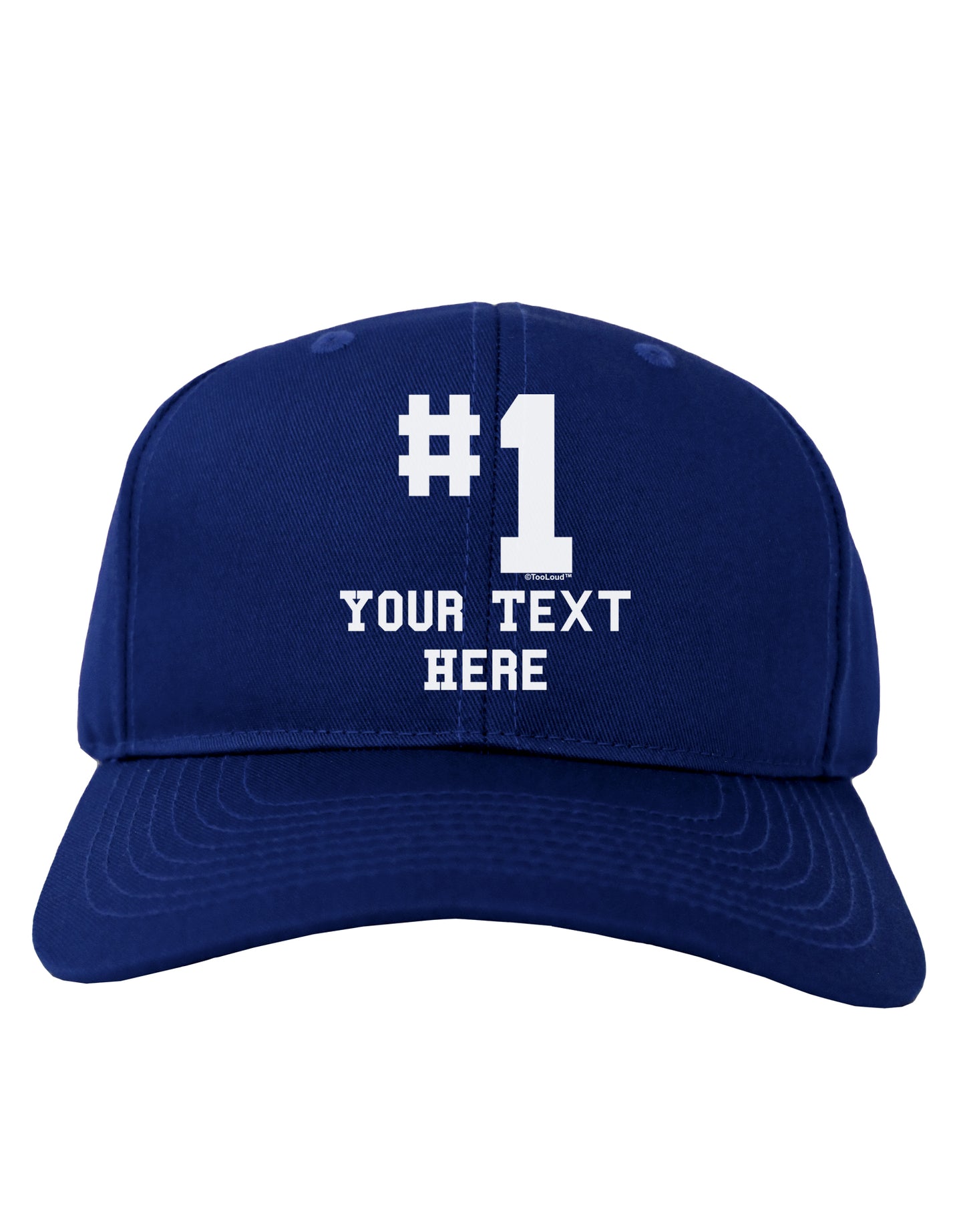 Personalized Number 1 Adult Dark Baseball Cap Hat by TooLoud-Baseball Cap-TooLoud-Royal-Blue-One Size-Davson Sales