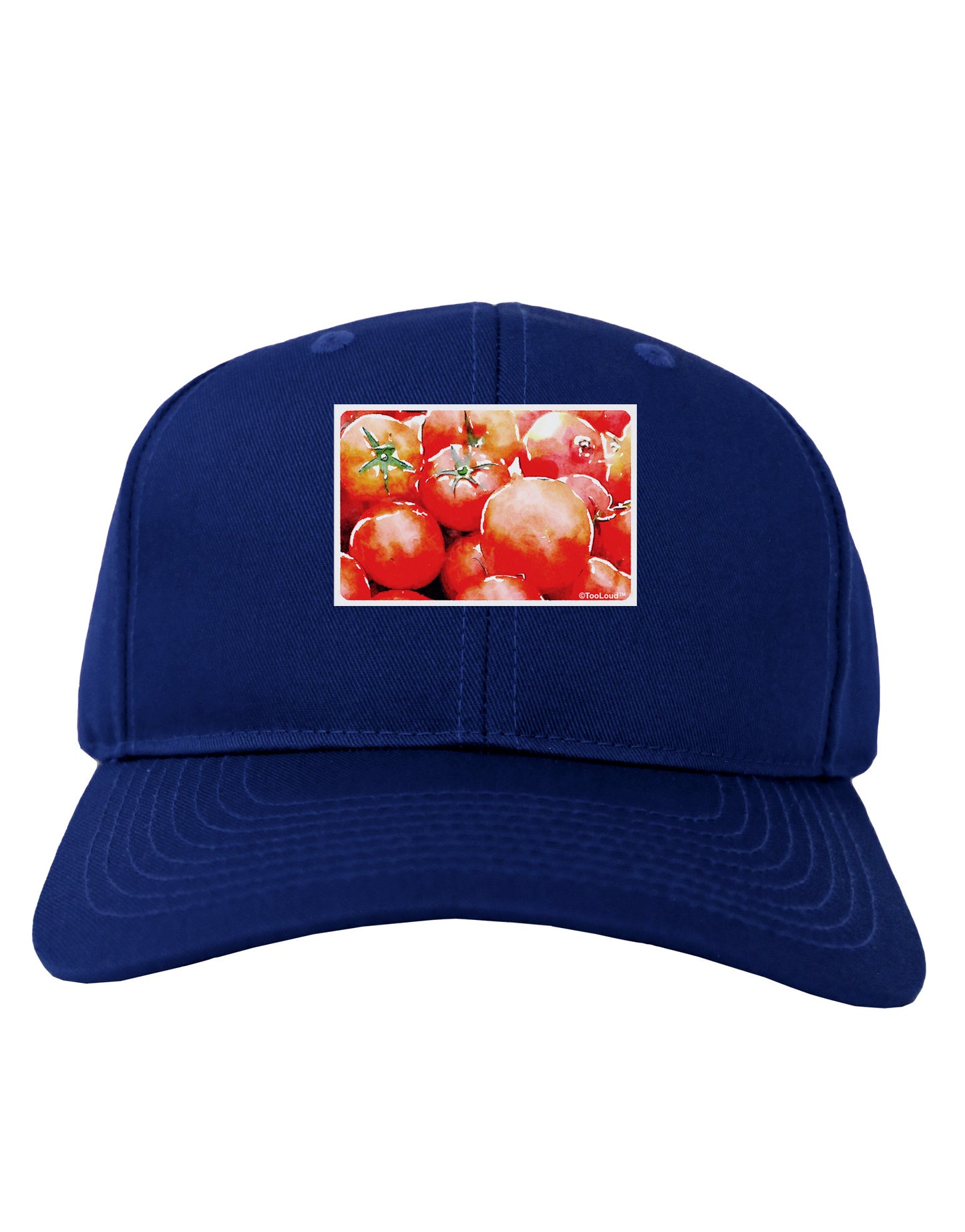 Watercolor Tomatoes Adult Dark Baseball Cap Hat-Baseball Cap-TooLoud-Royal-Blue-One Size-Davson Sales