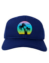 Palm Trees Silhouette - Beach Sunset Design Adult Dark Baseball Cap Hat-Baseball Cap-TooLoud-Royal-Blue-One Size-Davson Sales