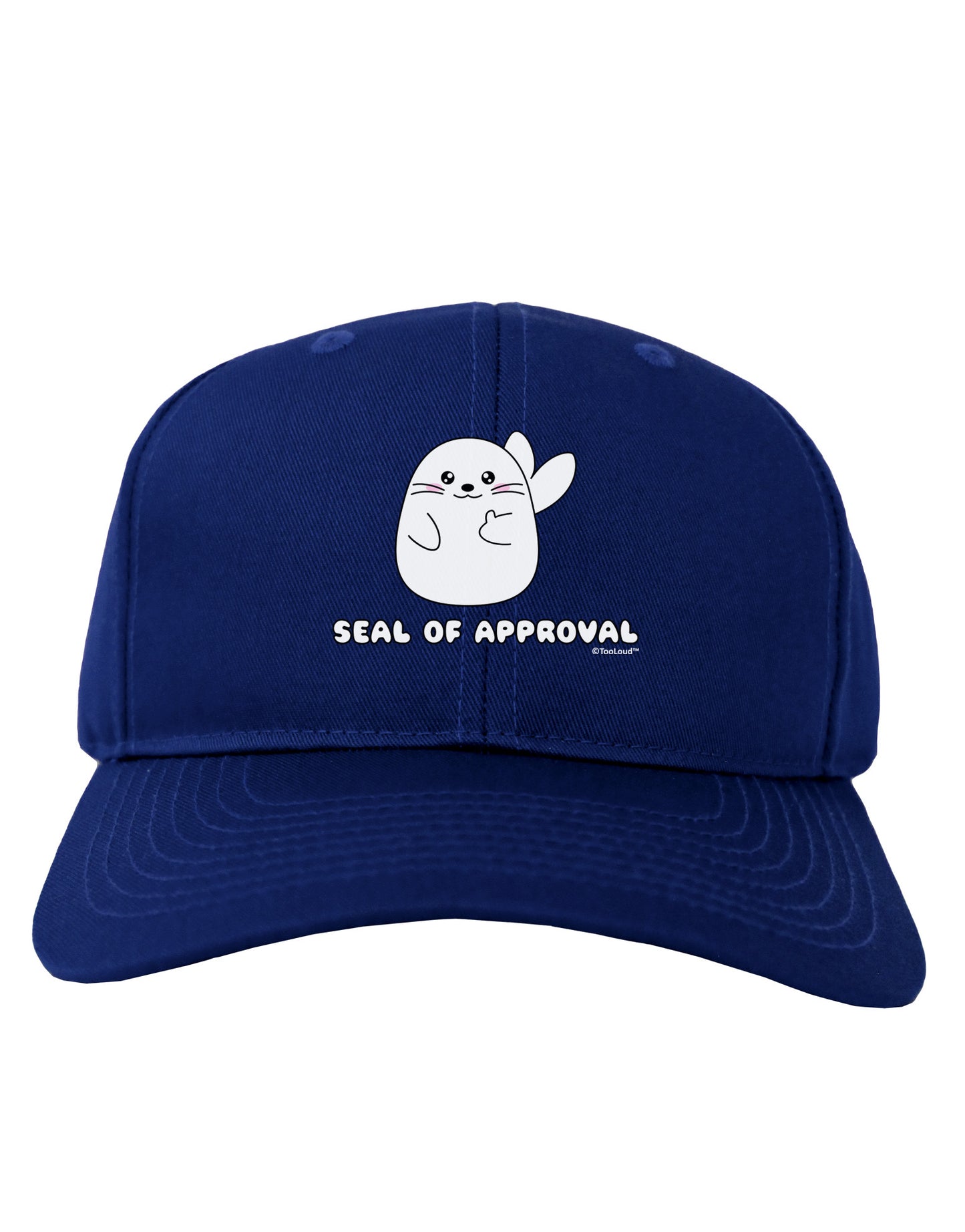 Seal of Approval Adult Dark Baseball Cap Hat by TooLoud-Baseball Cap-TooLoud-Royal-Blue-One Size-Davson Sales