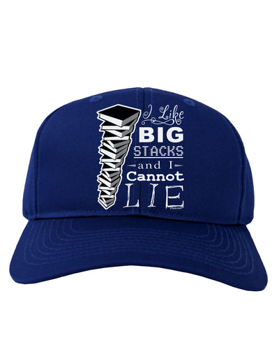 I Like Big Stacks -of books- Adult Dark Baseball Cap Hat-Baseball Cap-TooLoud-Royal-Blue-One Size-Davson Sales