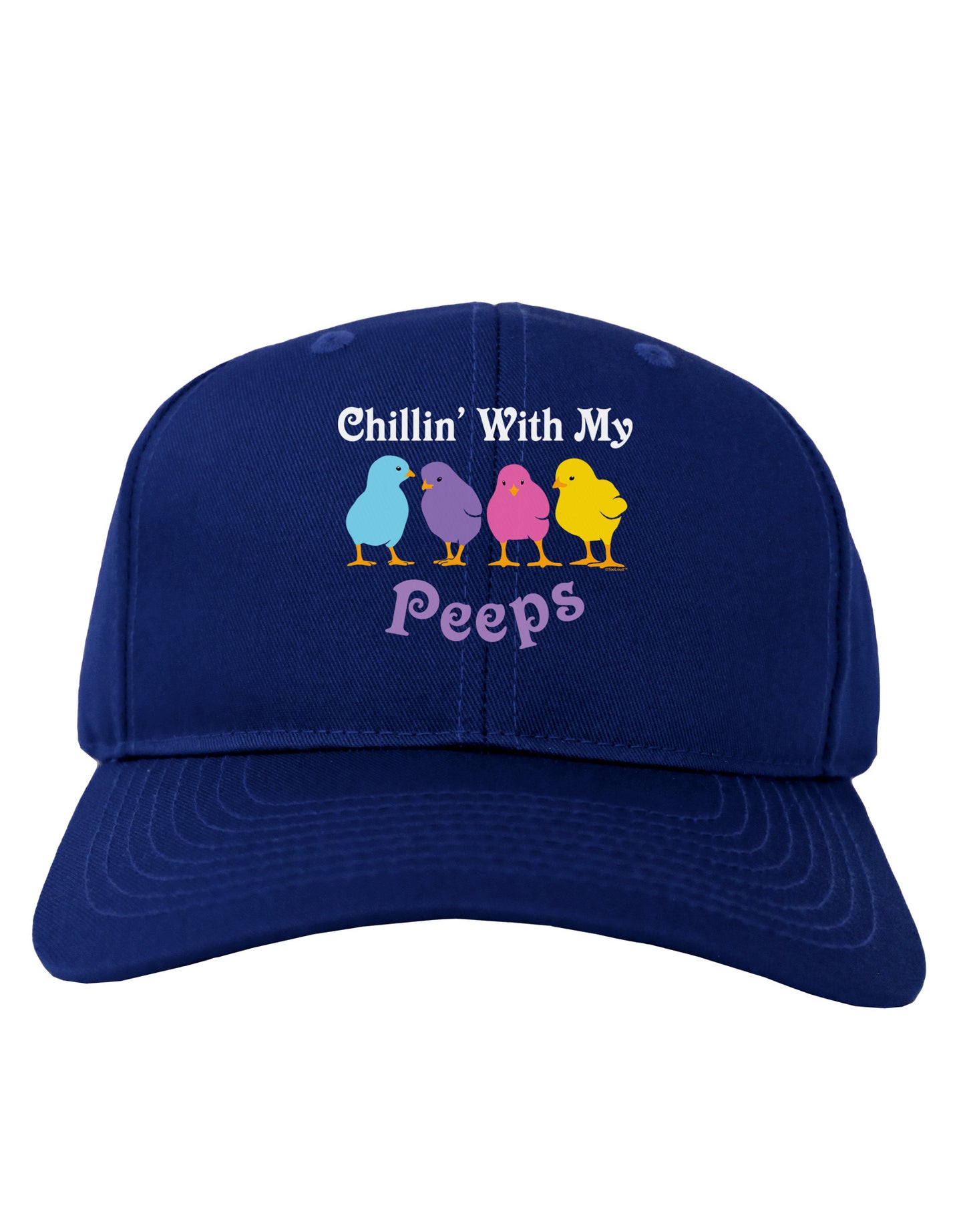 Chillin With My Peeps Adult Dark Baseball Cap Hat-Baseball Cap-TooLoud-Royal-Blue-One Size-Davson Sales