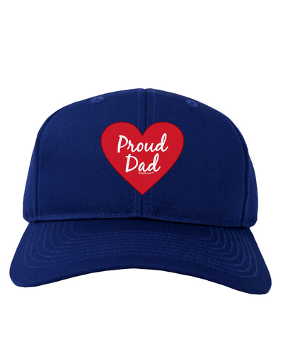 Proud Dad Heart Adult Dark Baseball Cap Hat by TooLoud-Baseball Cap-TooLoud-Royal-Blue-One Size-Davson Sales