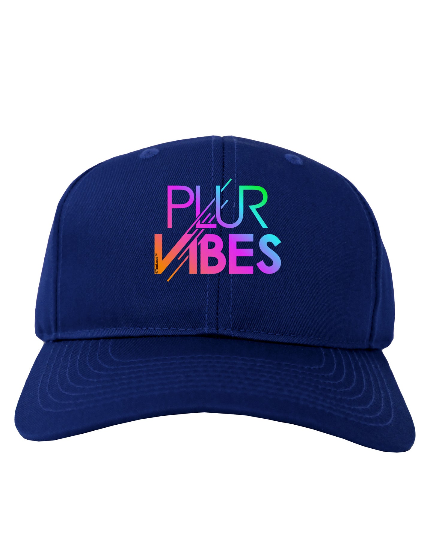 PLUR Vibes Adult Dark Baseball Cap Hat-Baseball Cap-TooLoud-Royal-Blue-One Size-Davson Sales