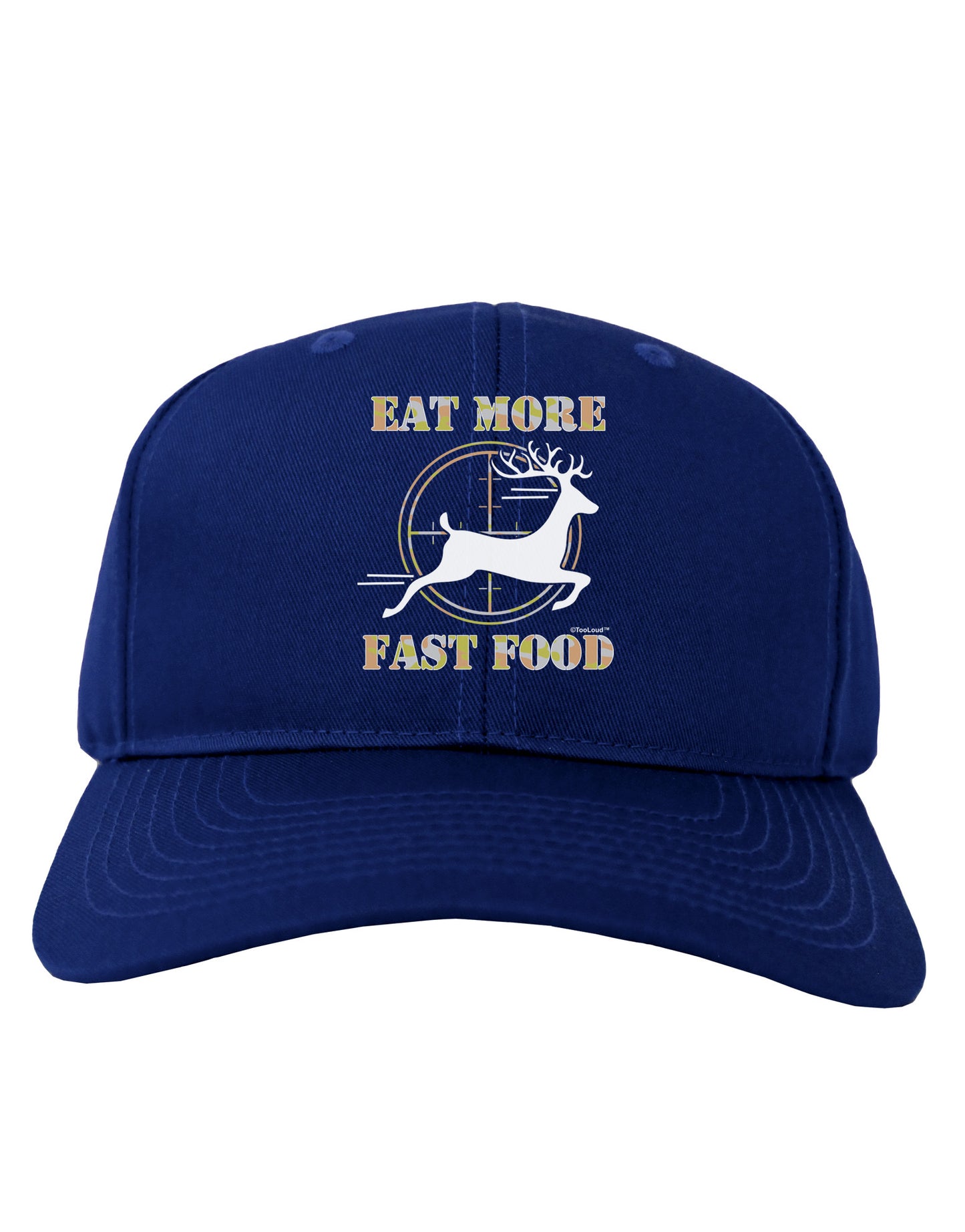 Eat More Fast Food - Deer Adult Dark Baseball Cap Hat-Baseball Cap-TooLoud-Royal-Blue-One Size-Davson Sales