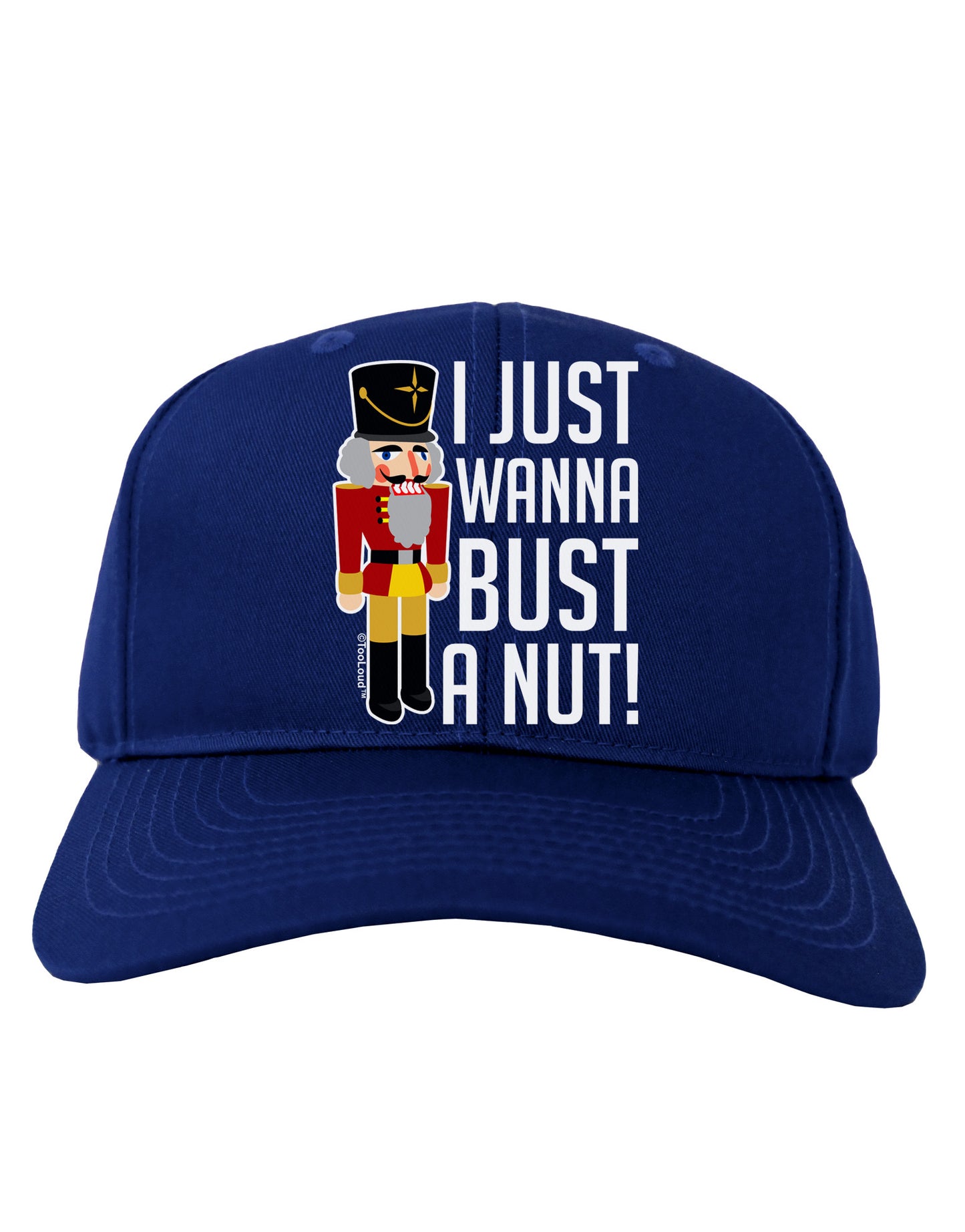 I Just Wanna Bust A Nut Nutcracker Adult Dark Baseball Cap Hat by-Baseball Cap-TooLoud-Royal-Blue-One Size-Davson Sales