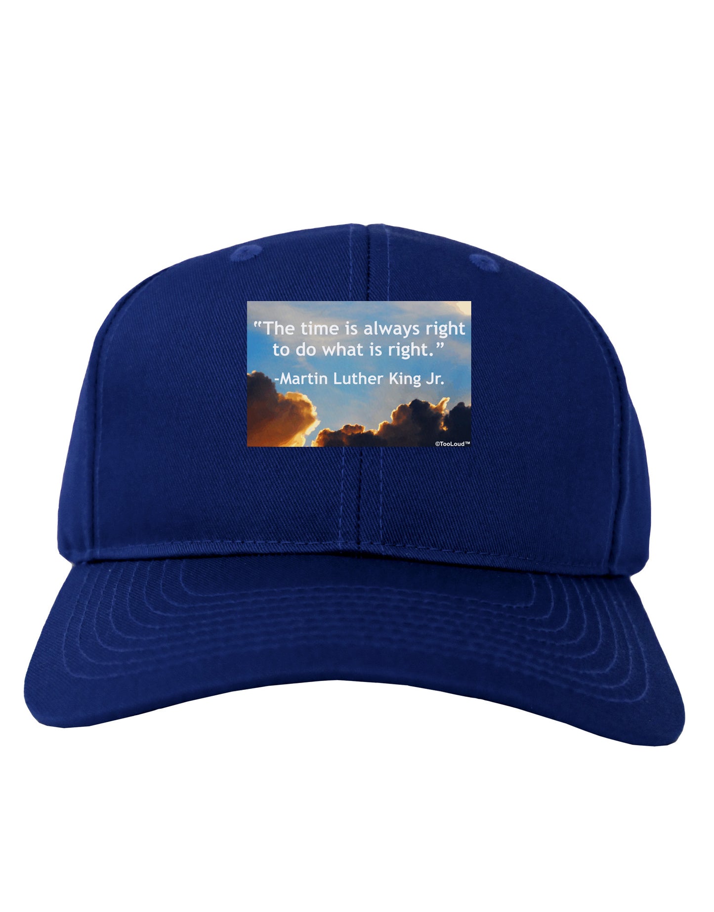 The Time Is Always Right Adult Dark Baseball Cap Hat-Baseball Cap-TooLoud-Royal-Blue-One Size-Davson Sales