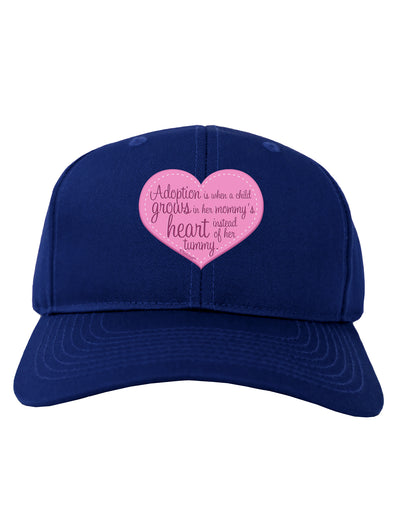 Adoption is When - Mom and Daughter Quote Adult Dark Baseball Cap Hat by TooLoud-Baseball Cap-TooLoud-Royal-Blue-One Size-Davson Sales