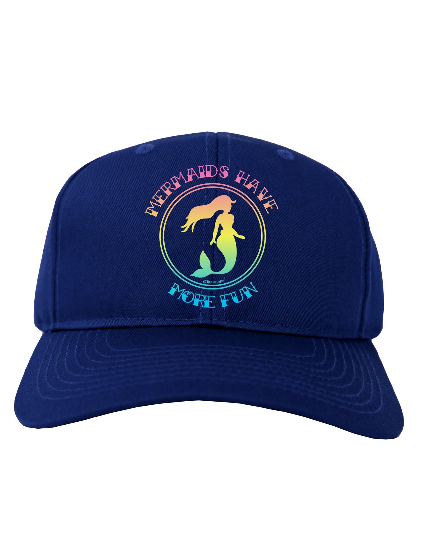 Mermaids Have More Fun - Beachy Colors Adult Dark Baseball Cap Hat-Baseball Cap-TooLoud-Royal-Blue-One Size-Davson Sales