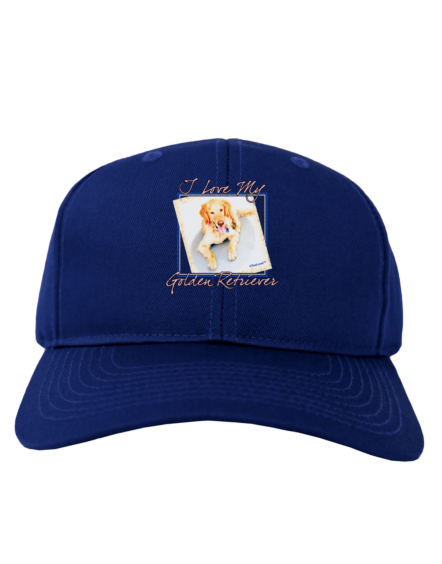 I Love My Golden Retriever Adult Dark Baseball Cap Hat-Baseball Cap-TooLoud-Royal-Blue-One Size-Davson Sales