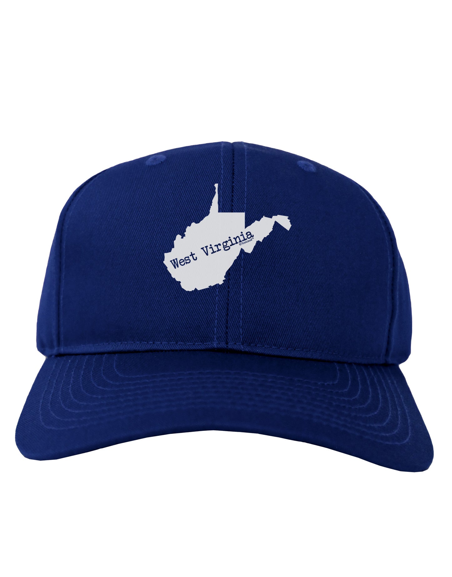 TooLoud West Virginia - United States Shape Adult Dark Baseball Cap Hat-Baseball Cap-TooLoud-Royal-Blue-One Size-Davson Sales