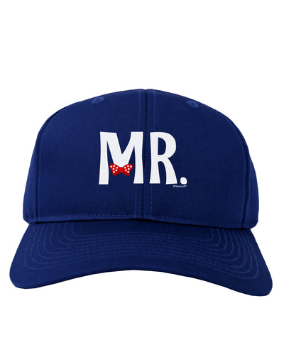 Matching Mr and Mrs Design - Mr Bow Tie Adult Dark Baseball Cap Hat by TooLoud-Baseball Cap-TooLoud-Royal-Blue-One Size-Davson Sales