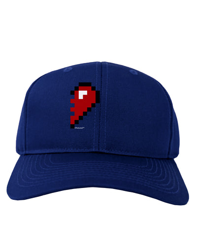 Couples Pixel Heart Design - Right Adult Dark Baseball Cap Hat by TooLoud-Baseball Cap-TooLoud-Royal-Blue-One Size-Davson Sales