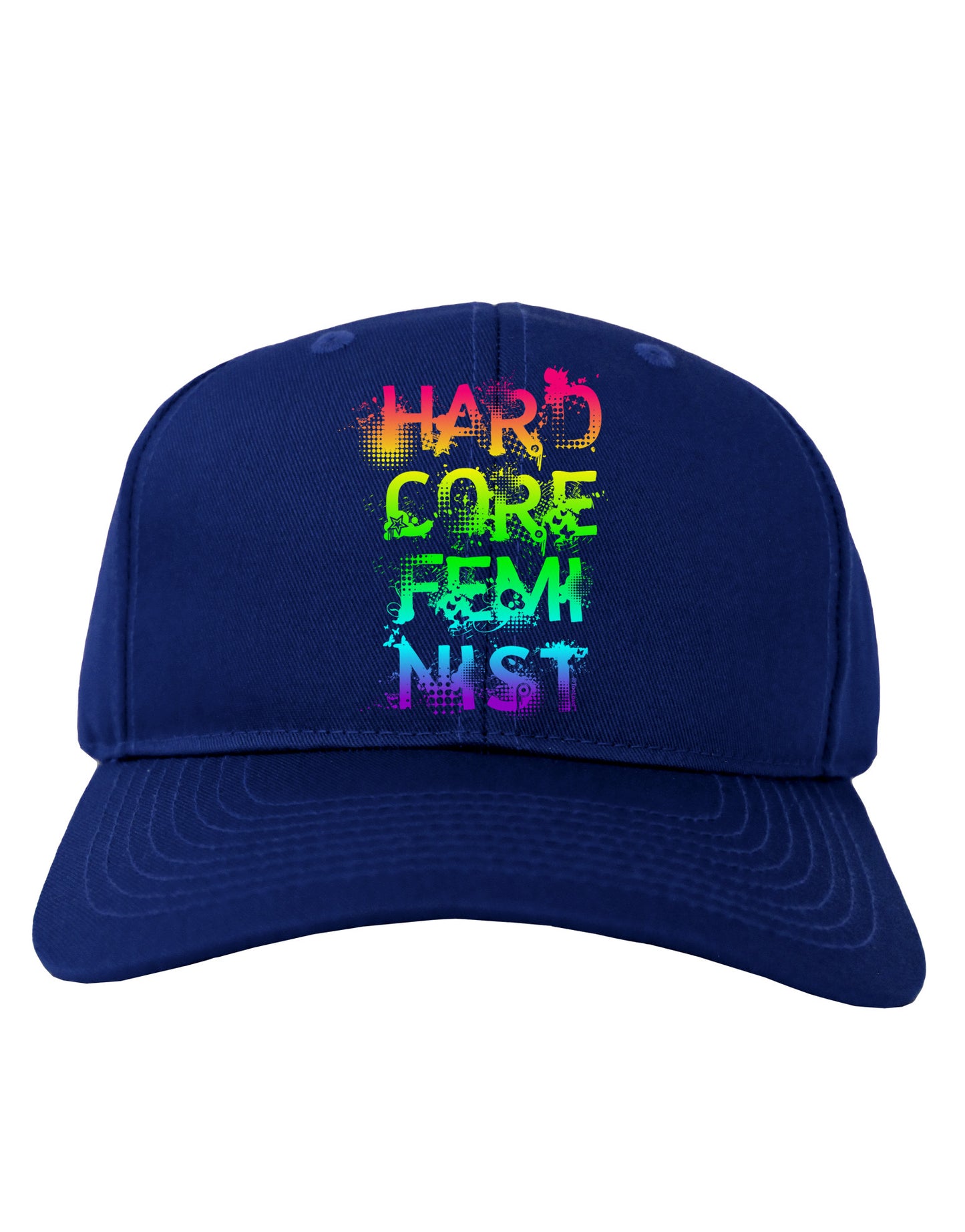 Hardcore Feminist - Rainbow Adult Dark Baseball Cap Hat-Baseball Cap-TooLoud-Royal-Blue-One Size-Davson Sales