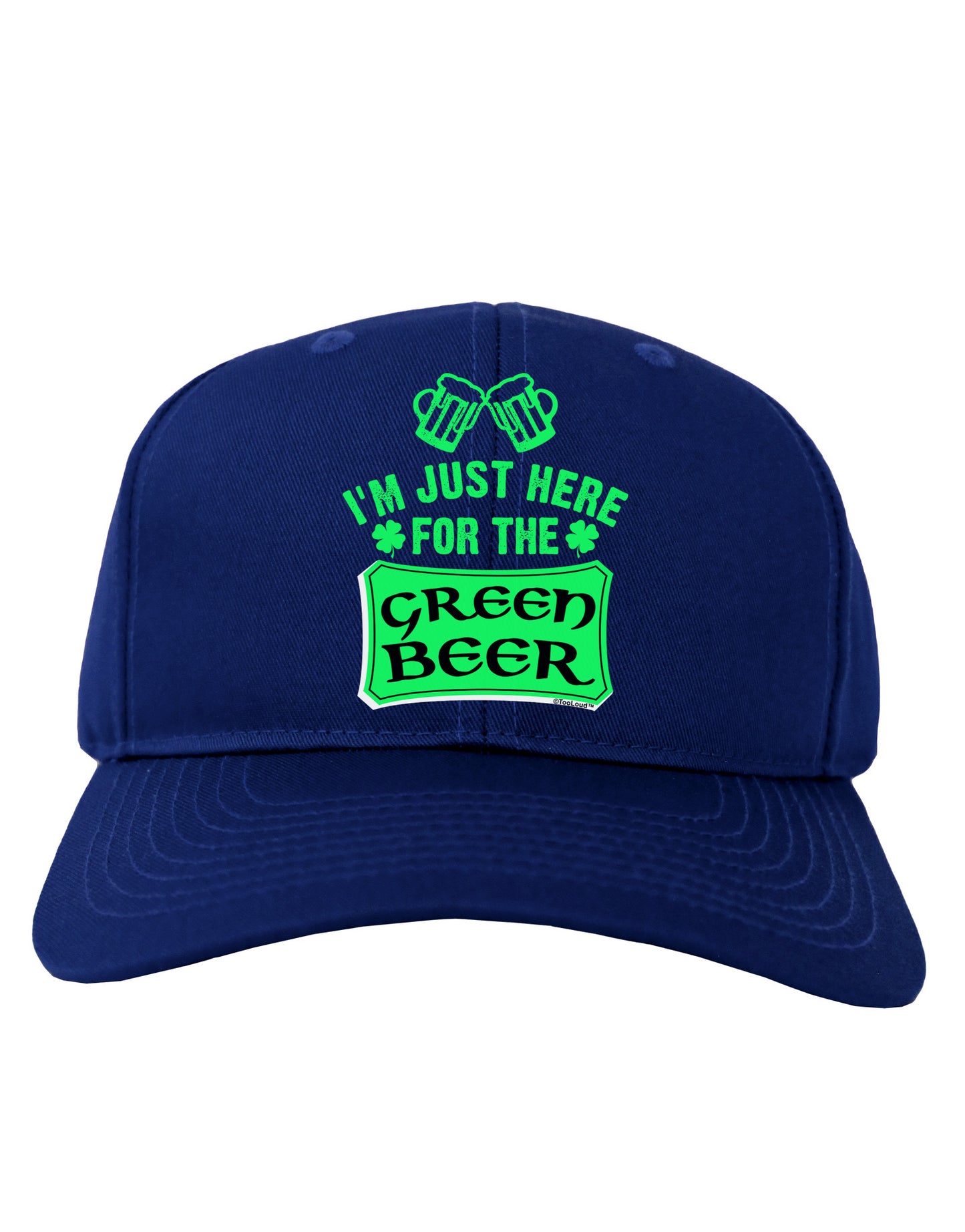 Just Here For The Green Beer Adult Dark Baseball Cap Hat-Baseball Cap-TooLoud-Royal-Blue-One Size-Davson Sales