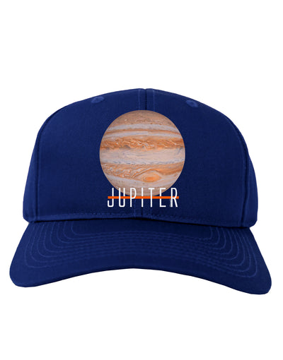 Planet Jupiter Earth Text Adult Dark Baseball Cap Hat