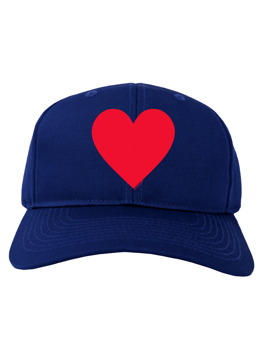 Big Red Heart Valentine's Day Adult Dark Baseball Cap Hat