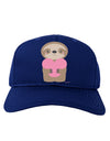 Cute Valentine Sloth Holding Heart Adult Dark Baseball Cap Hat by TooLoud-Baseball Cap-TooLoud-Royal-Blue-One Size-Davson Sales