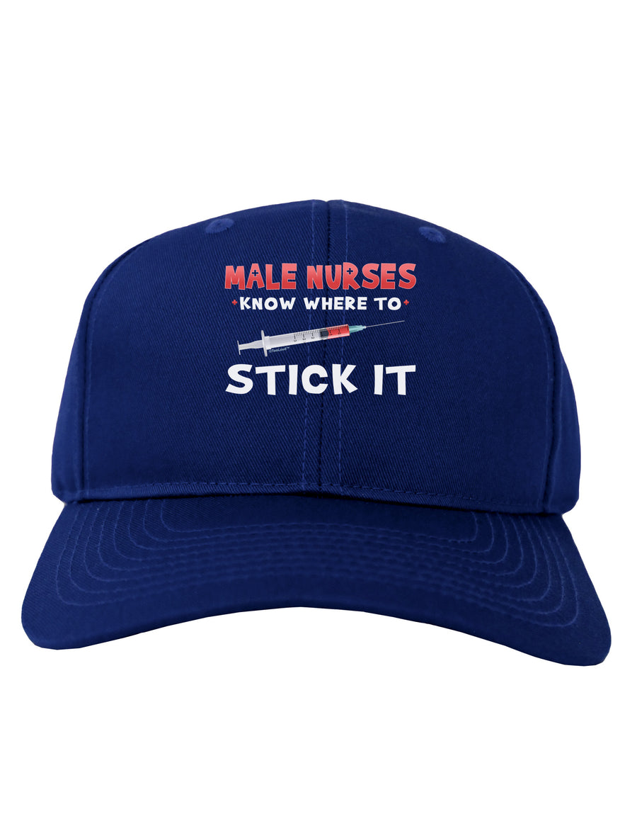 Male Nurses - Stick It Adult Dark Baseball Cap Hat-Baseball Cap-TooLoud-Black-One Size-Davson Sales