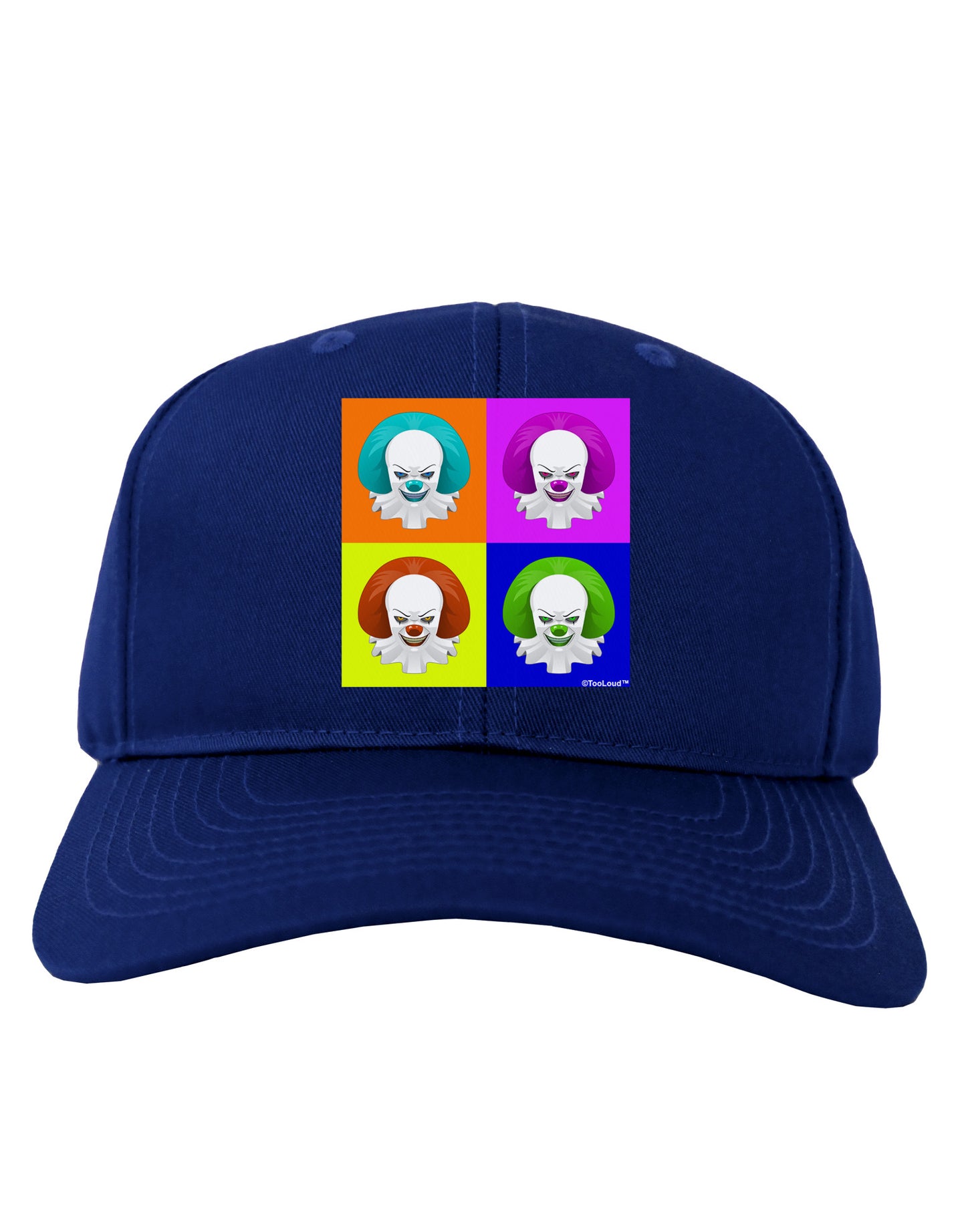 Clown Face Pop Art Adult Dark Baseball Cap Hat-Baseball Cap-TooLoud-Royal-Blue-One Size-Davson Sales