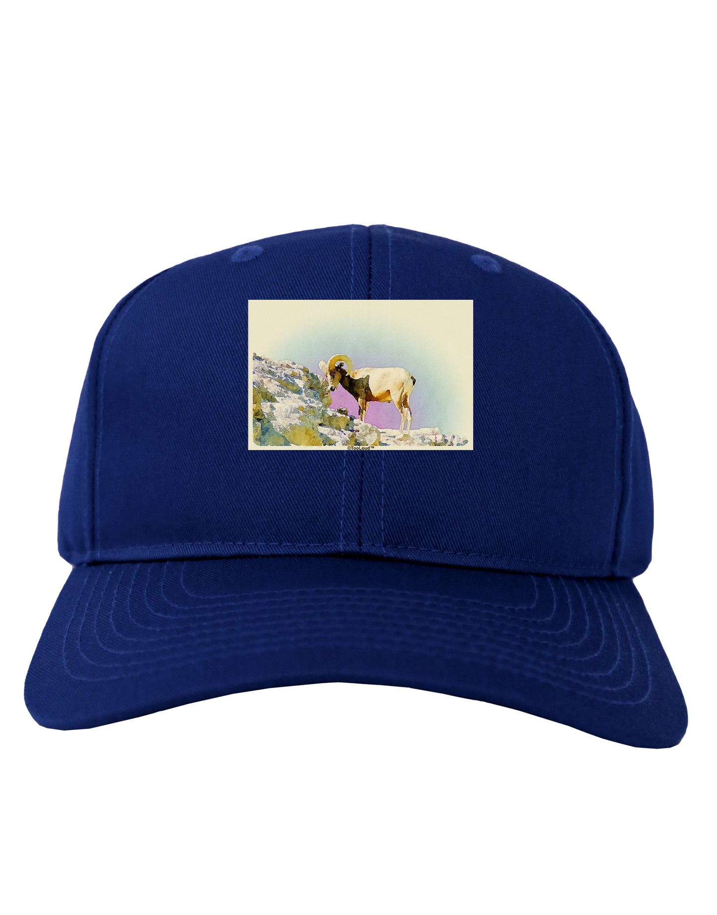 Bighorn Ram Watercolor Adult Dark Baseball Cap Hat-Baseball Cap-TooLoud-Royal-Blue-One Size-Davson Sales