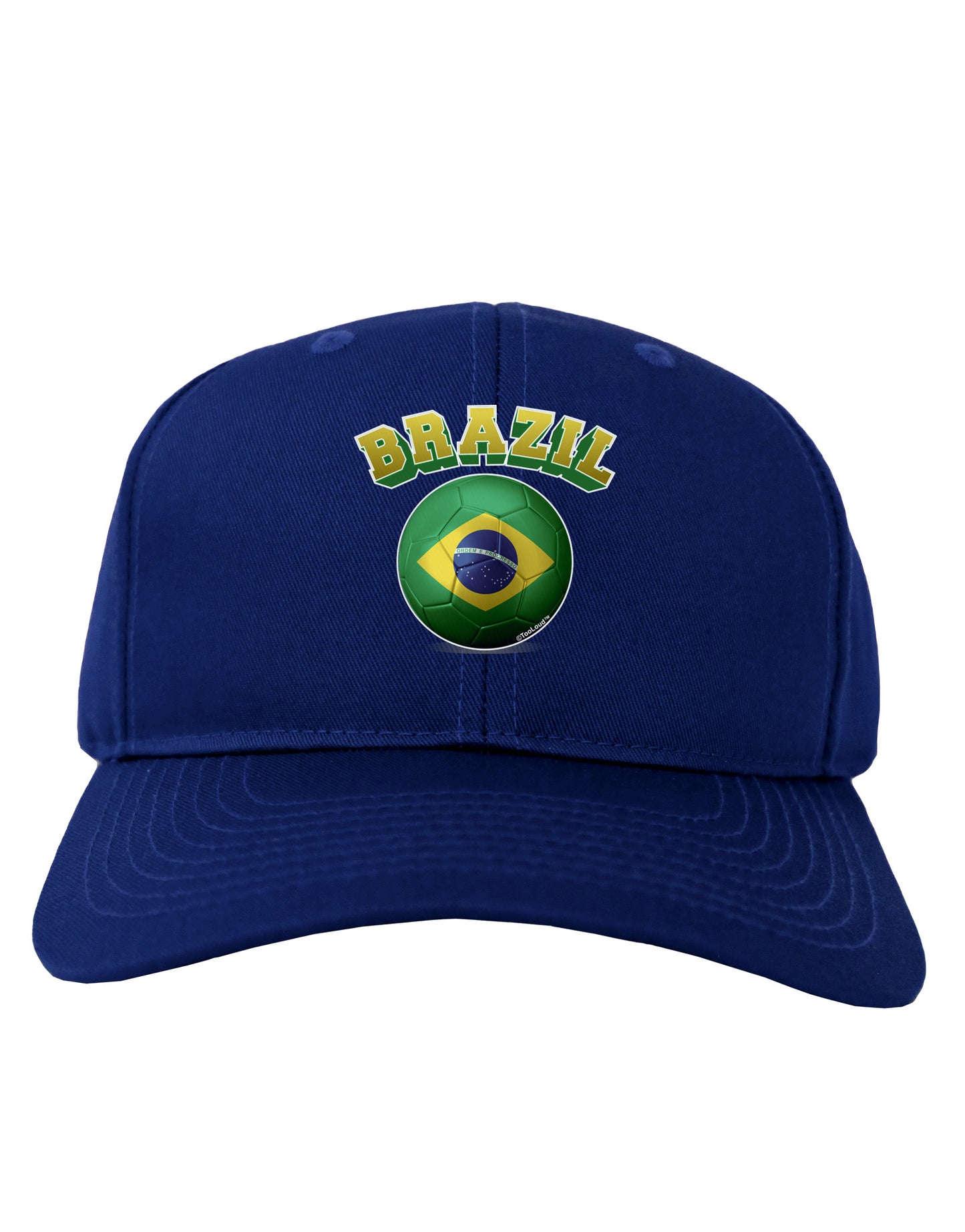 Soccer Ball Flag - Brazil Adult Dark Baseball Cap Hat-Baseball Cap-TooLoud-Royal-Blue-One Size-Davson Sales