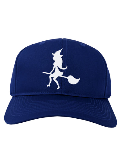 Cute Witch on Broom Silhouette Halloween Adult Dark Baseball Cap Hat-Baseball Cap-TooLoud-Royal-Blue-One Size-Davson Sales