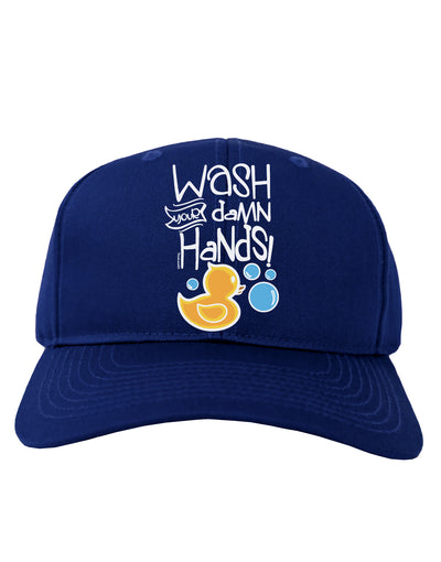 Wash your Damn Hands Adult Baseball Cap Hat-Baseball Cap-TooLoud-Royal-Blue-One-Size-Fits-Most-Davson Sales
