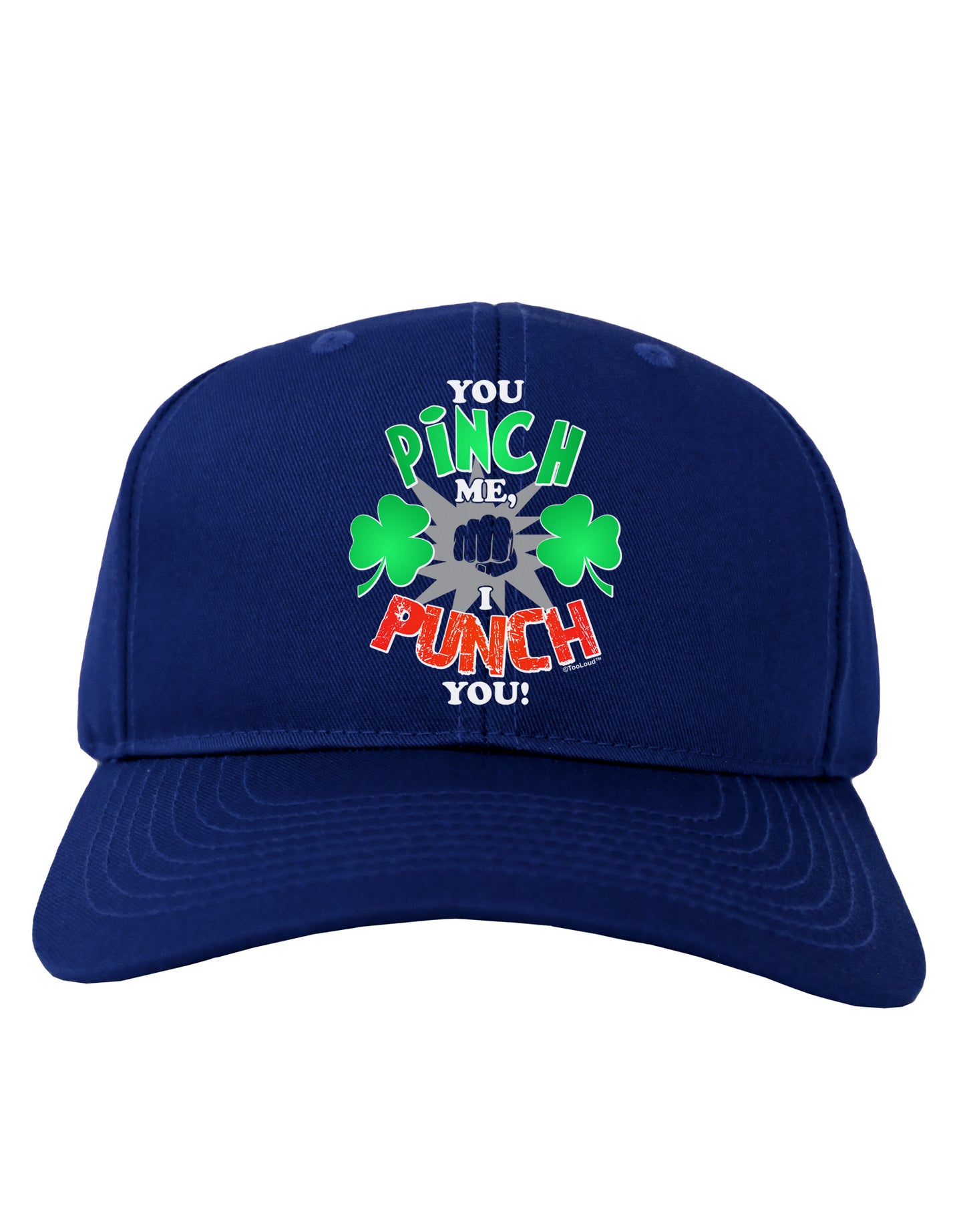 You Pinch Me I Punch You Adult Dark Baseball Cap Hat-Baseball Cap-TooLoud-Royal-Blue-One Size-Davson Sales