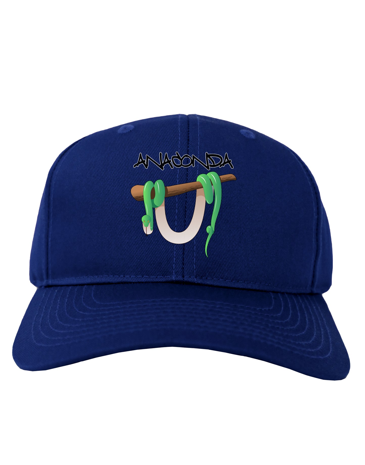 Anaconda Design Green Text Adult Dark Baseball Cap Hat-Baseball Cap-TooLoud-Royal-Blue-One Size-Davson Sales