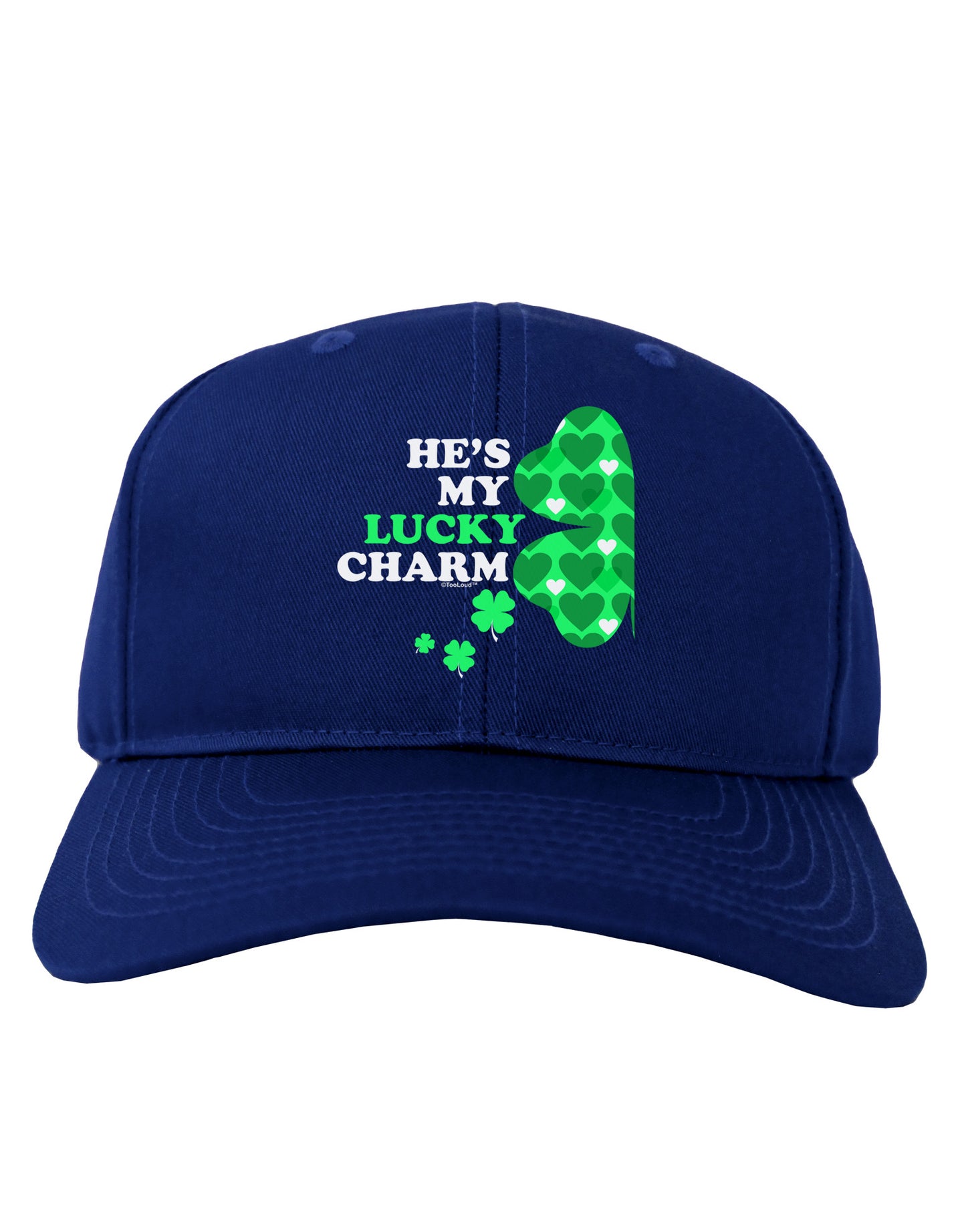He's My Lucky Charm - Left Adult Dark Baseball Cap Hat-Baseball Cap-TooLoud-Royal-Blue-One Size-Davson Sales