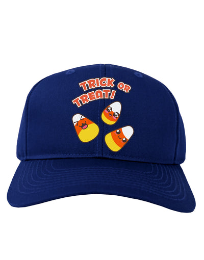 Trick or Treat Cute Candy Corn Halloween Adult Dark Baseball Cap Hat-Baseball Cap-TooLoud-Royal-Blue-One Size-Davson Sales