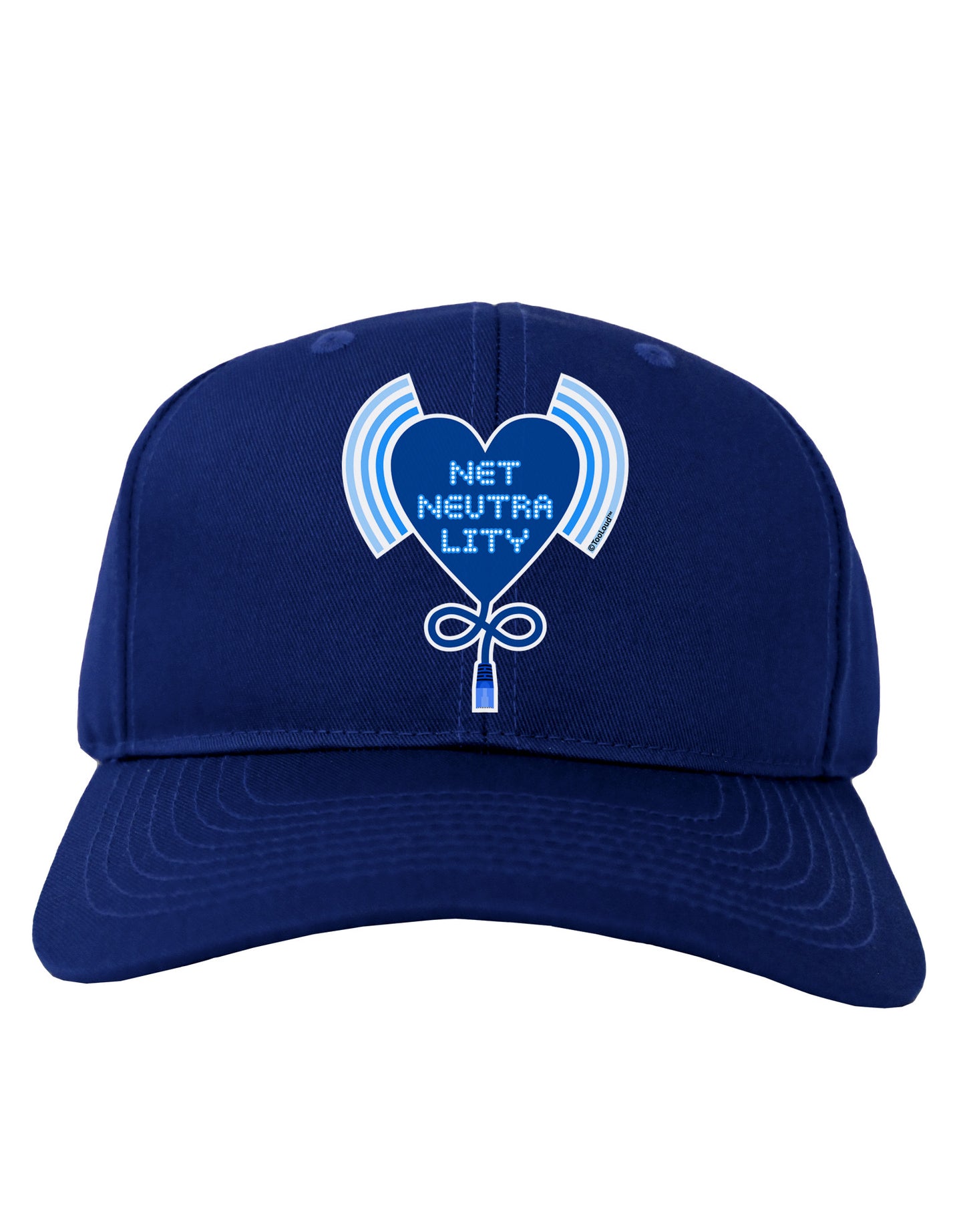 Heart Net Neutrality Adult Dark Baseball Cap Hat-Baseball Cap-TooLoud-Royal-Blue-One Size-Davson Sales